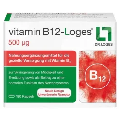 Dr. Loges Vitamin B12-Loges 500 µg Kapseln, 180 St> Vitamin B12 (Cobalamin)