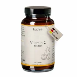 Erdling Vitamin C-Komplex Zink Histidin vegan Kapseln , 120 St> Vitamin C (Ascorbinsäure)