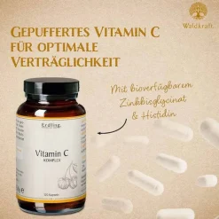 Erdling Vitamin C-Komplex Zink Histidin vegan Kapseln , 120 St><noscript><img width=