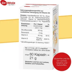 Vitamin D3 4000 I.E. plus Kapseln, 60 St