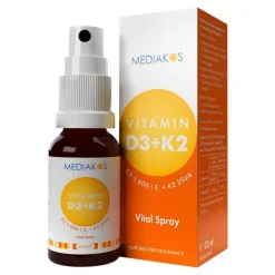 Mediakos Vitamin D3 + K2 1000 I.E. 20 µg Vital Spray, 20 ml> Vitamin K|Vitamin D (Colecalciferol)