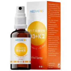 Vitamin D3 + K2 2000 I.E. 40 µg Mediakos Vital Spray, 20 ml
