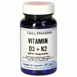 Vitamin D3 + K2 GPH Kapseln, 60 St> Vitamin K|Vitamin D (Colecalciferol)
