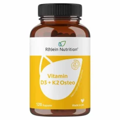 R(h)ein Nutrition Vitamin D3 + K2 Osteo 2.000 I.E. Vit.D3 + 80 µg K2 Kps, 120 St> Vitamin K|Vitamin D (Colecalciferol)