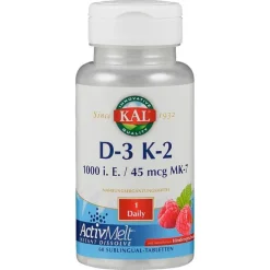 Vitamin D3 K2 1000 I.E. / 45 µg Activmelt Lutschtab., 60 St