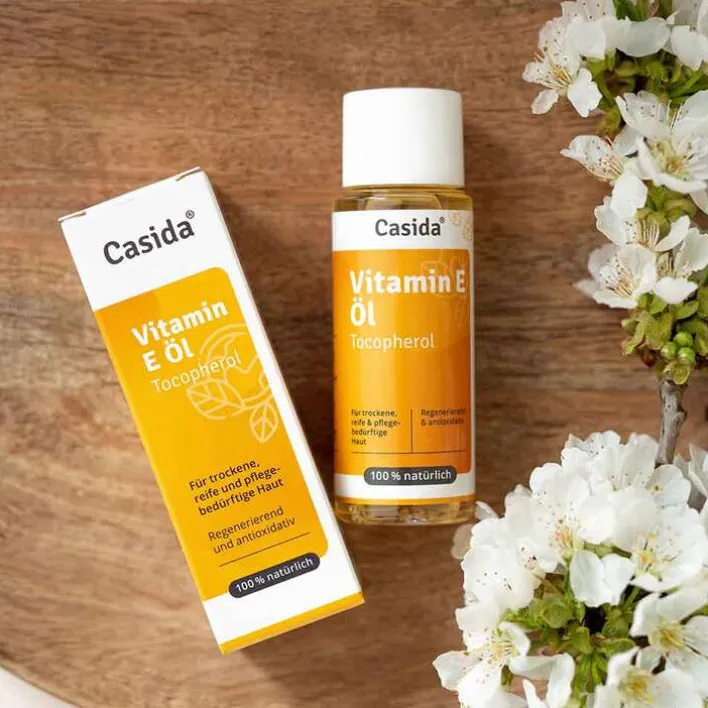 Casida Vitamin E Öl Tocopherol natürlich, 50 ml> Vitamin E (Tocopherol)|Körperöle