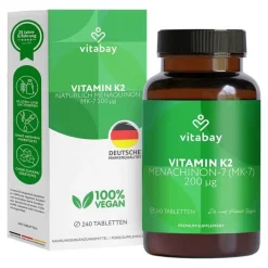 Vitabay Vitamin K2 200 µg MK-7 vegan Tabletten, 240 St> Vitamin K