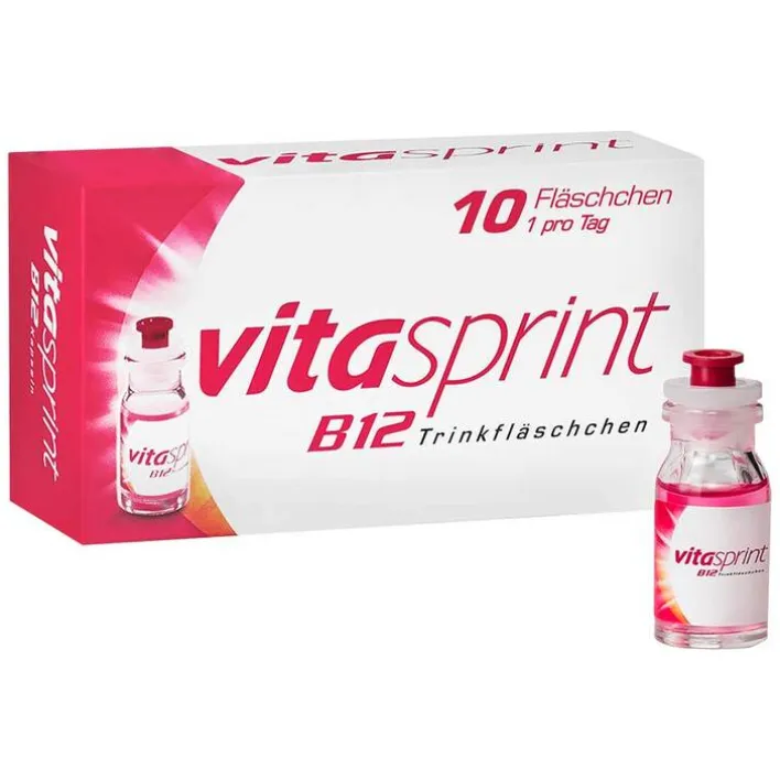 Vitasprint B12 Trinkfläschchen mit Vitamin B12 für mehr Energie, 10 St> Vitamin B12 (Cobalamin)