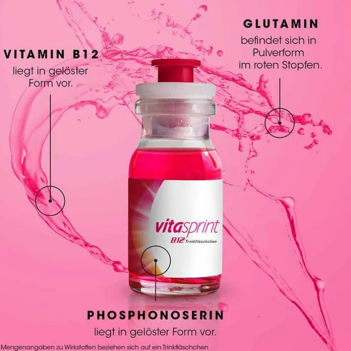 Vitasprint B12 Trinkfläschchen mit Vitamin B12 für mehr Energie, 10 St> Vitamin B12 (Cobalamin)