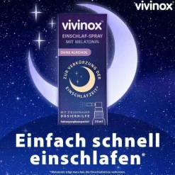 vivinox® Einschlaf-Spray mit Melatonin bei Einschlafstörungen, 50 ml