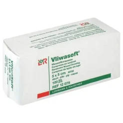 Vliwasoft Vlieskompressen 5x5cm 4-lagig unsteril, 100 St> Sterile Kompressen