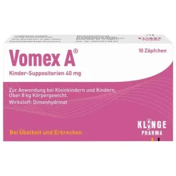 Vomex A ® Kinder-Suppositorien 40 mg, 10 St>Kinder Mittel Gegen Durchfall & Erbrechen|Für Unterwegs