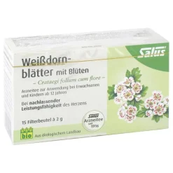 Weissdornblätter mit Blüten Arzneitee bio Salus, 15 St