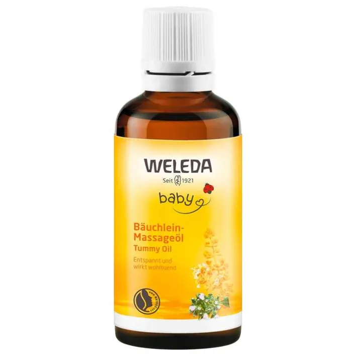 Weleda Baby Bäuchlein-Massageöl, 50 ml>Kinder Haut- & Haarpflege|Massageöle