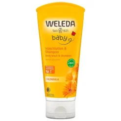 Weleda Calendula Waschlotion & Shampoo, 200 ml>Kinder Waschlotionen & Bäder|Haut- & Haarpflege