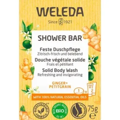Weleda feste Duschpflege Ginger + Petitgrain, 75 g> Spezielle Anwendungen|Duschgele