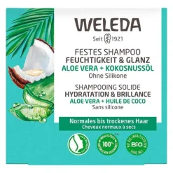 Weleda festes Shampoo Feuchtigkeit & Glanz, 50 g><noscript><img width=