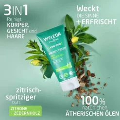 Weleda for Men Energy Fresh 3in1 Shower Gel, 200 ml