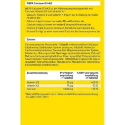 Wepa Calcium + D3 + K2 Tabletten, 30 St