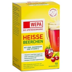 Wepa heiße Beerchen + Vitamin C + Zink + Magnesium Pulver, 10X10 g