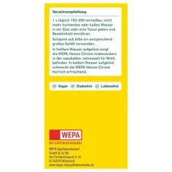 Wepa heiße Zitrone + Vitamin C + Calcium zuckerfrei Pulver, 10X10 g