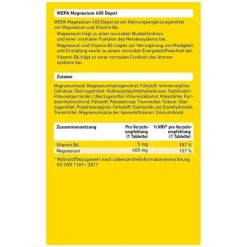 Wepa Magnesium 400 Depot + B6 Tabletten, 60 St