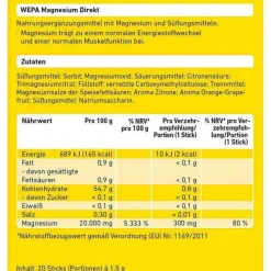 Wepa Magnesium Direkt Sticks, 20 St><noscript><img width=