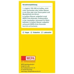 Wepa Zink Holunder + Vitamin C + Zink zuckerfrei Pulver, 10X10 g