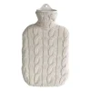 Wärmflasche 2 l Zopfmuster Natur Oekot.Strickb., 1 St