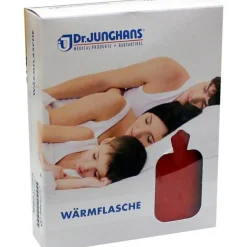 Wärmflasche mit Bezug rot, 2 l