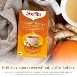 Yogi Tea Ingwer Orange + Vanille Bio, 17X1.8 g