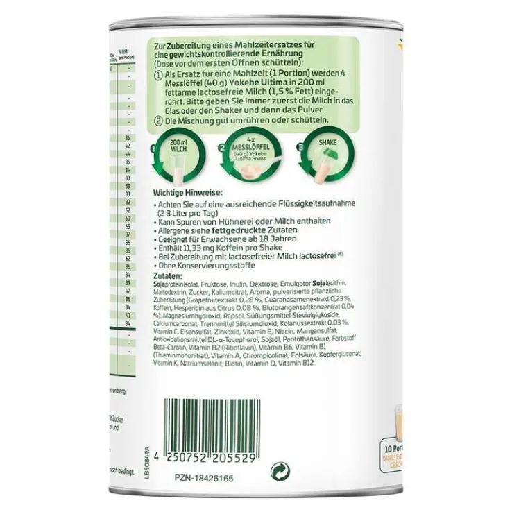 Yokebe Ultima Fat Burning Shake Pulver NF, 400 g