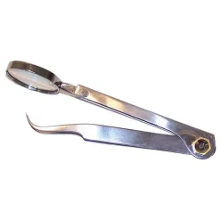Zeckenzange Zeckenpinzette verstellbar Lupe 11,5cm, 1 St