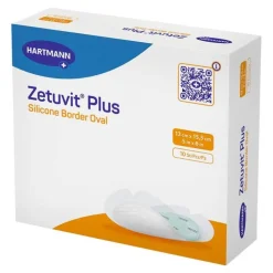Zetuvit Plus Silicone Border oval 13x15,5 cm, 10 St> Wundverband