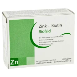 Zink + Biotin Kapseln, 100 St