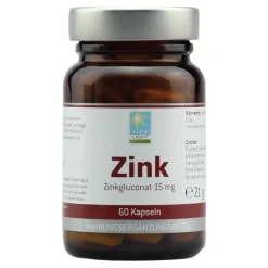 Zink 15 mg Gluconat Kapseln, 60 St