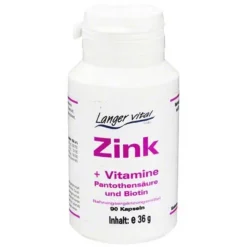 Langner-Vital Zink Kapseln + Biotin und Pantothensäure, 90 St> Zink|Mikronährstoffe