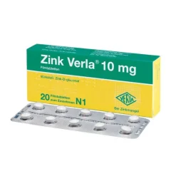 Verla Zink ® 10 mg Filmtabletten, 20 St> Zink|Abwehrsteigerung