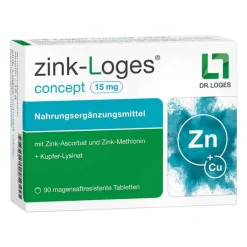 Zink-Loges concept 15 mg magensaftresistent Tabletten, 90 St