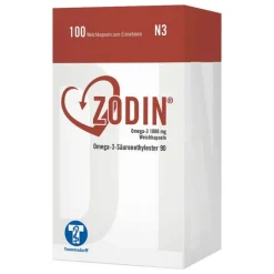 Zodin ® Omega-3 1000 mg Weichkapseln, 100 St> Cholesterin Tabletten