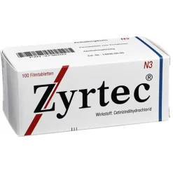 Zyrtec Filmtabletten, 100 St> Cetirizin|Allergie Tabletten